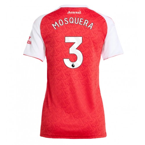 Arsenal Cristhian Mosquera #3 Primera Equipación Mujer 2025-26 Manga Corta
